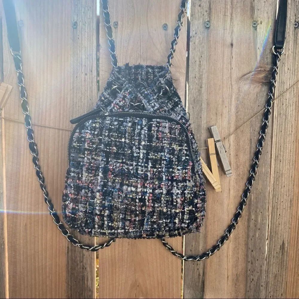 Zara Tweed Zara Mini Backpack - Picture 2 of 8